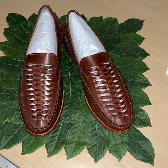 NWOT Johnston & Murphy woven leather shoes - Picture 2 of 6